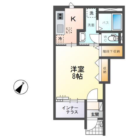 リッチハーベスト III(1K/1階)の間取り写真