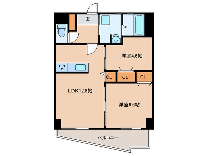 SOコスモス(2LDK/3階)の間取り写真