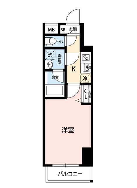 マイナビSTAYトワイライトヒルズ新宿二丁目ノース(1K/9階)の間取り写真