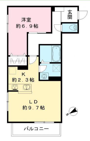 ルリエ目黒中央町(1LDK/1階)の間取り写真