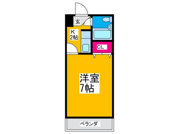 シティーメゾンフェニックスIII(1K/4階)の間取り写真