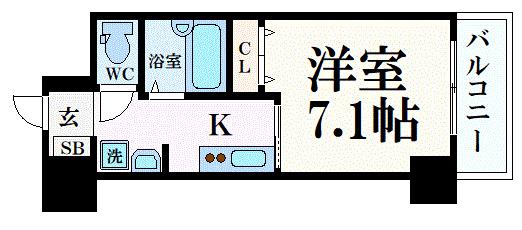 GP栄本町通(1K/10階)の間取り写真