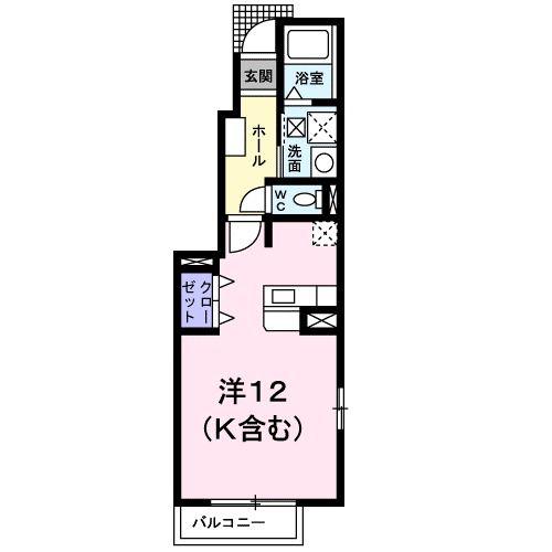ベラストラーダ(ワンルーム/1階)の間取り写真