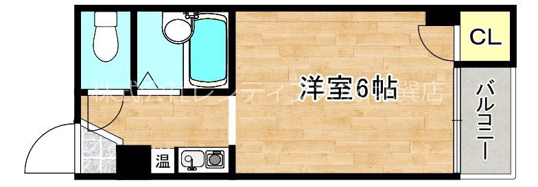 金沢ビル(1K/2階)の間取り写真