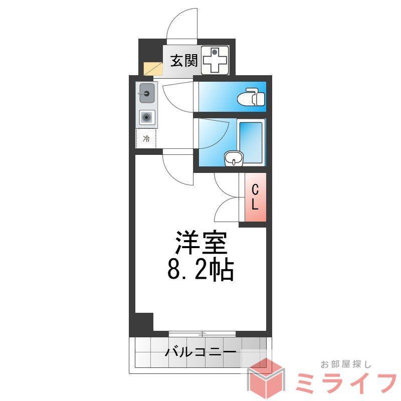 サンビレッジ(1K/5階)の間取り写真