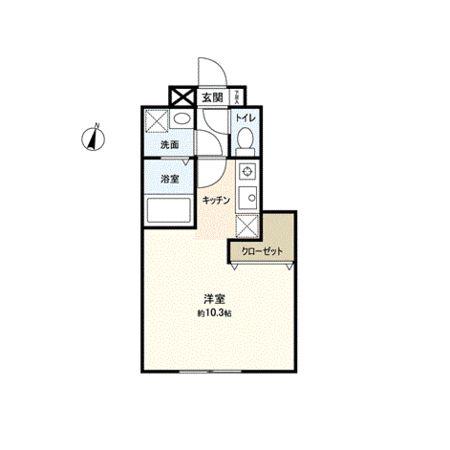AZUL千代田I(ワンルーム/1階)の間取り写真