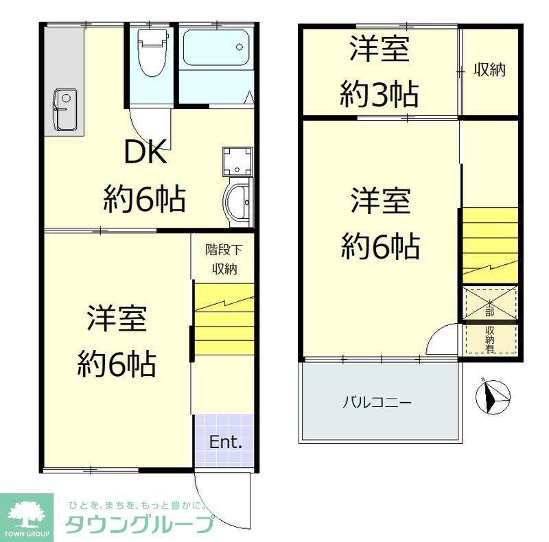 テラス ジロー(3DK/2階)の間取り写真