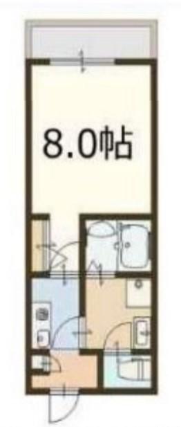 クレスト舎利寺(1K/1階)の間取り写真