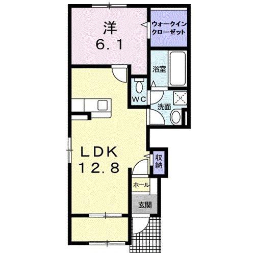 JR福塩線 三良坂駅 徒歩11分 2階建 築5年(1LDK/1階)の間取り写真