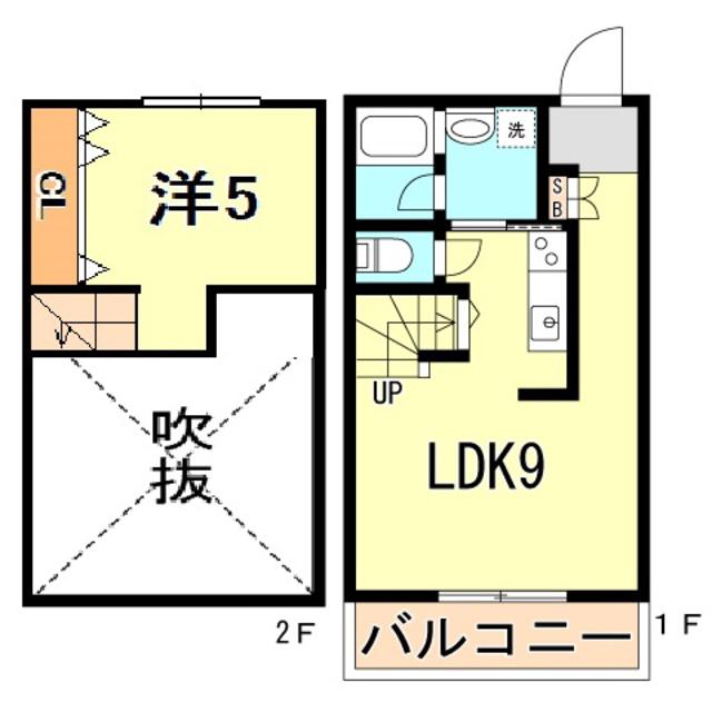 ヒルズハイム(1LDK/1階)の間取り写真