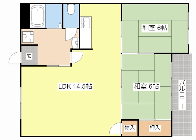 NASU7(2LDK/3階)の間取り写真