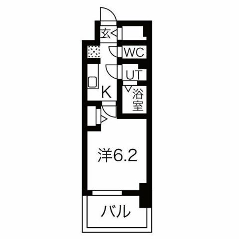 メイクス名駅南II(1K/10階)の間取り写真