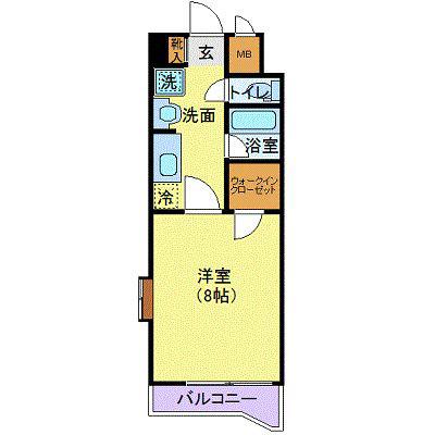 PINE上杉(1K/11階)の間取り写真
