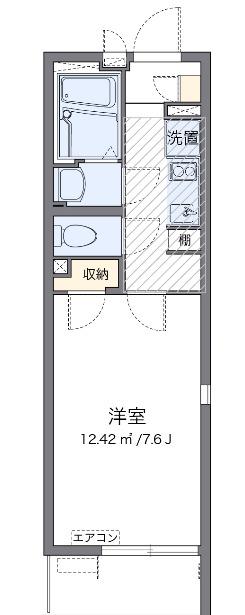 ドエル 大久保A(1K/3階)の間取り写真