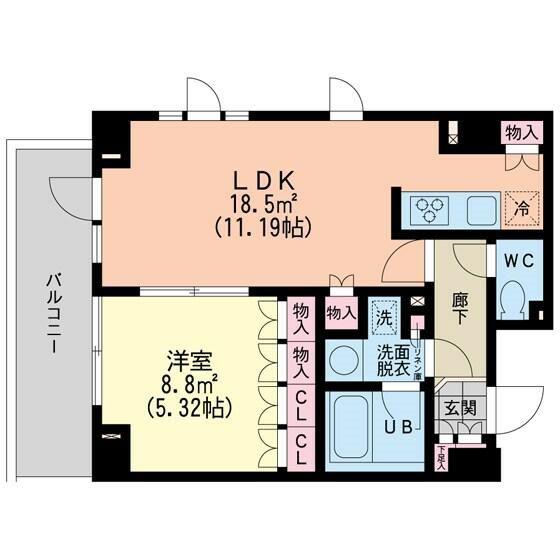 エスティメゾン新中野(1LDK/3階)の間取り写真