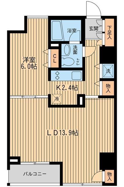 ウィルテラス千歳烏山(1LDK/10階)の間取り写真