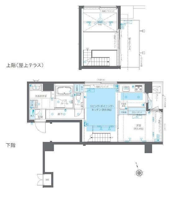 ZOOM広尾(1LDK/6階)の間取り写真