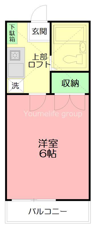 かしわ台ドミール21(1K/1階)の間取り写真