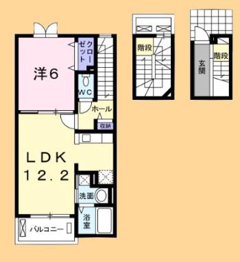 コート・フェリーチェ(1LDK/3階)の間取り写真