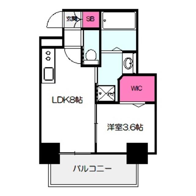守口プライマリーワン(1LDK/9階)の間取り写真