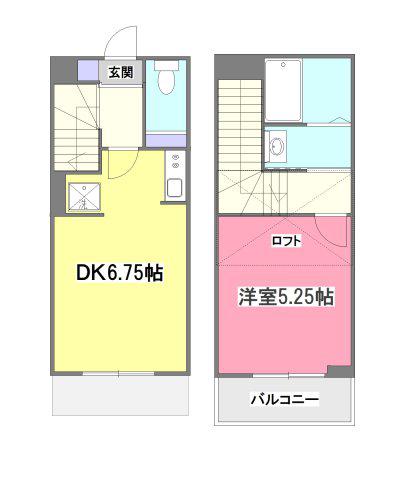 メゾンドアズ(1DK/1階)の間取り写真