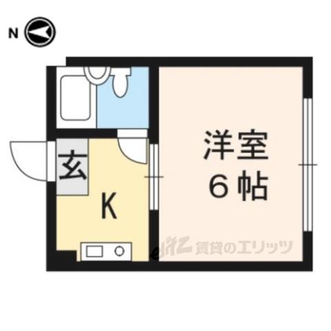 シティハウス両替町(ワンルーム/1階)の間取り写真
