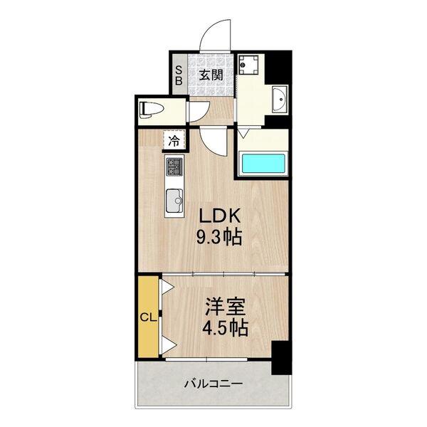 セノアタワー新大阪(1LDK/3階)の間取り写真