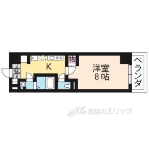 KDXレジデンス南草津(1K/7階)の間取り写真