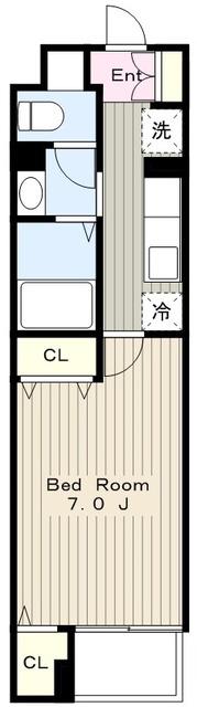 一刻館 北(1K/3階)の間取り写真