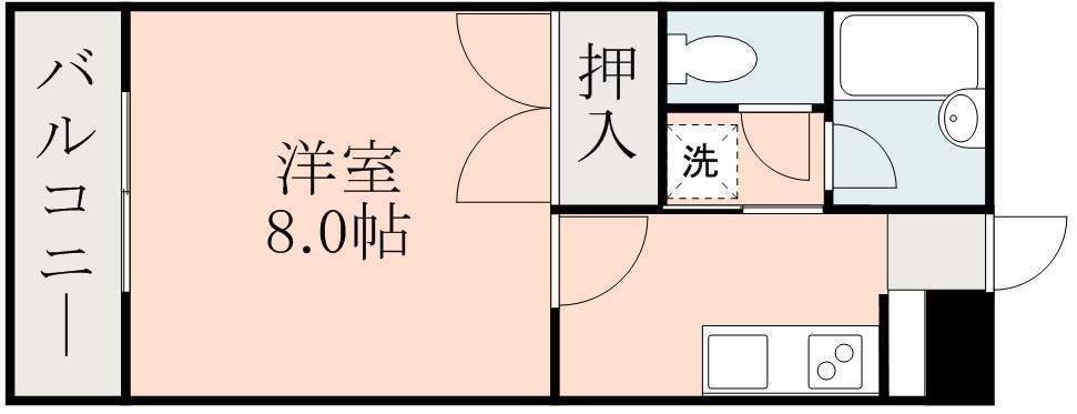 LIBRE UNO(1K/2階)の間取り写真
