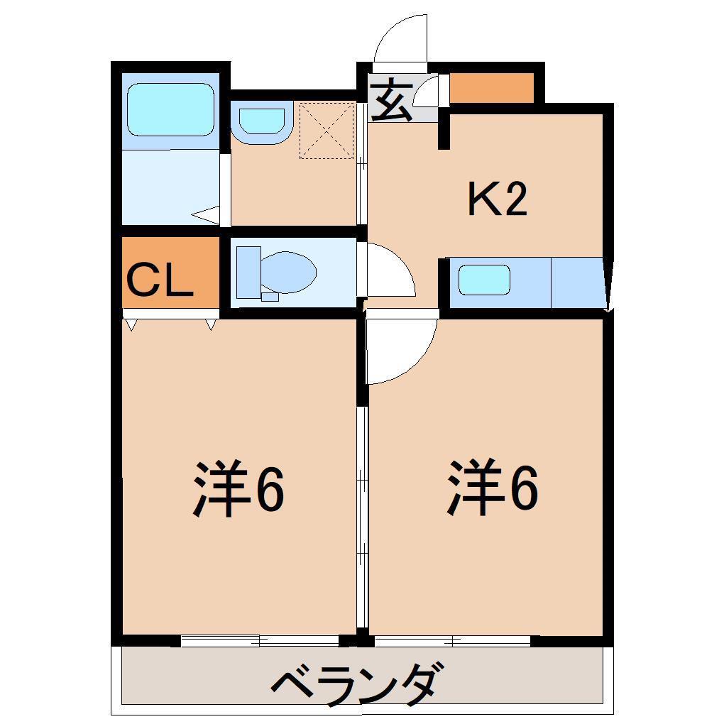 ピロティ(2K/1階)の間取り写真
