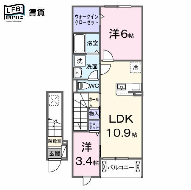 ビラ・アンダンテ(1LDK/1階)の間取り写真