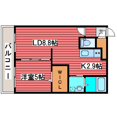 スターレジデンス福住(1LDK/3階)の間取り写真