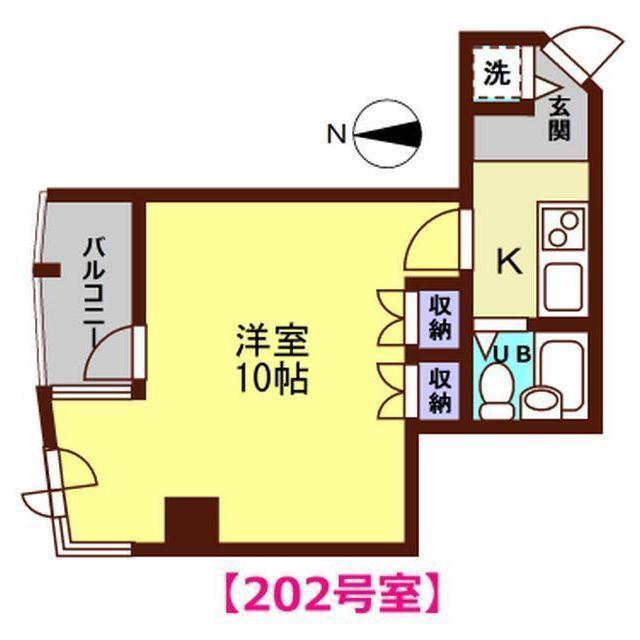 グランドパレス大手町(1K/2階)の間取り写真