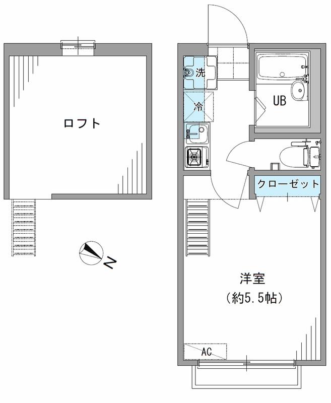 サニーコート南阿佐ヶ谷(1K/1階)の間取り写真