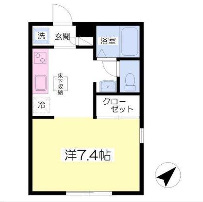 CASA RISTORO(ワンルーム/1階)の間取り写真