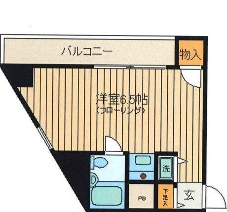 カーサマジカル入谷(ワンルーム/4階)の間取り写真
