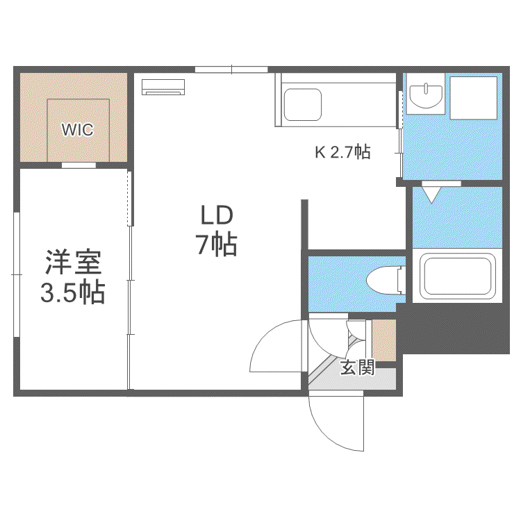 REN FAULT N22(1LDK/1階)の間取り写真