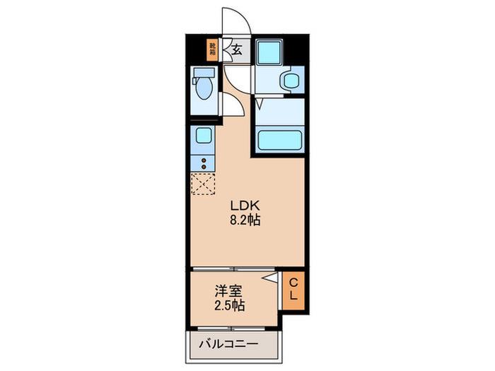 月光 博多東(1LDK/6階)の間取り写真