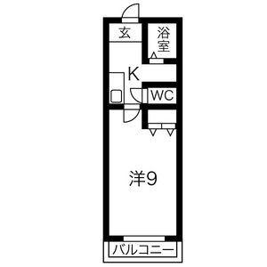 ゴルフランド(1K/2階)の間取り写真
