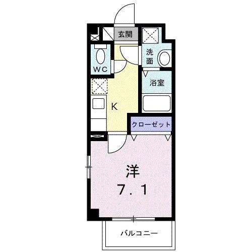 UN DEUX TROIS(1K/2階)の間取り写真