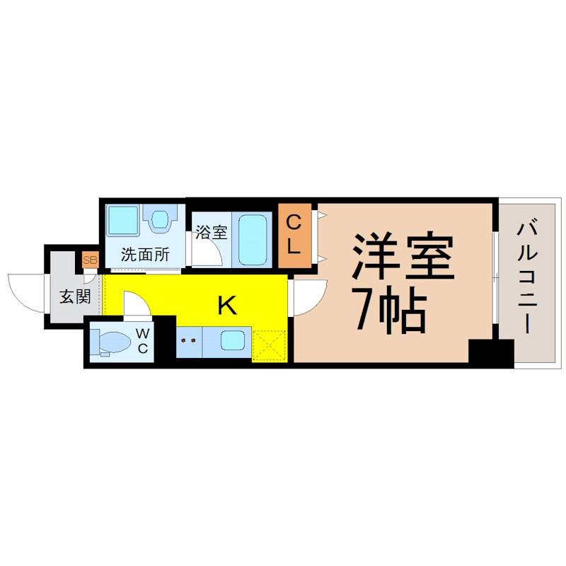 LUANA神宮(1K/3階)の間取り写真