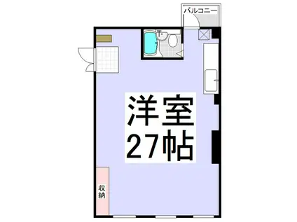 プレジデント七瀬ビル(ワンルーム/2階)の間取り写真