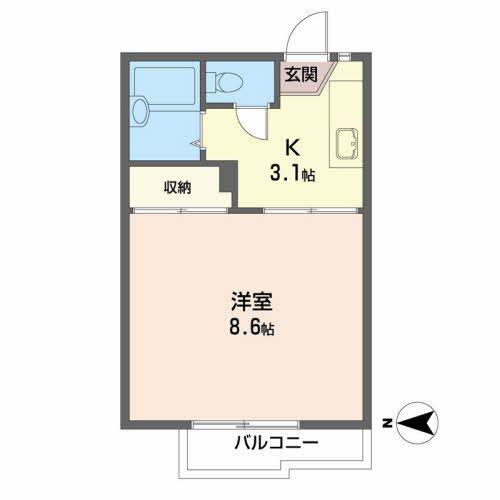 プチ・ラフォーレ(1K/2階)の間取り写真