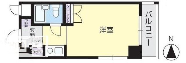 アルファ藤塚町(ワンルーム/3階)の間取り写真