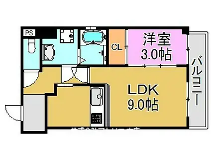 イーストレジデンス(1LDK/4階)の間取り写真