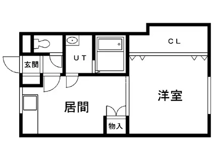 ライドスタイル(1DK/1階)の間取り写真
