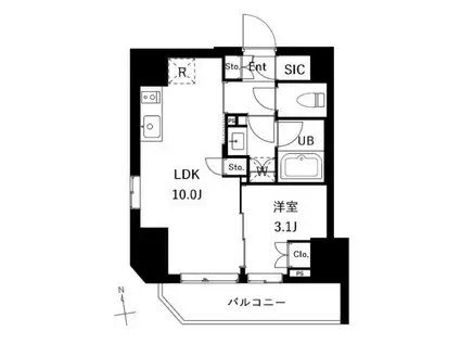 エスグランデ御徒町(2LDK/2階)の間取り写真