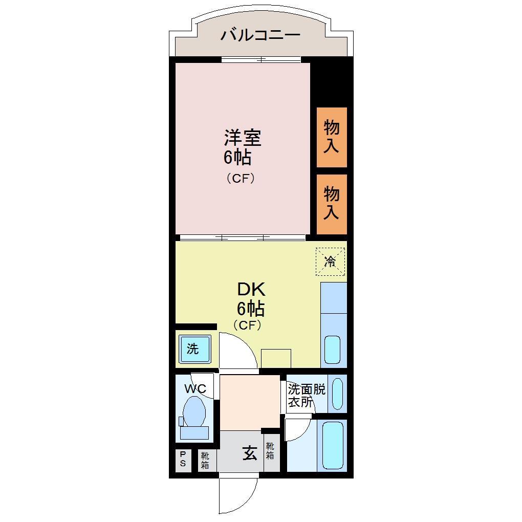 QUALIA(1DK/1階)の間取り写真
