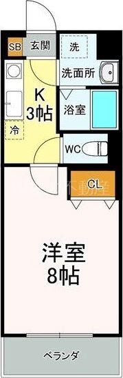 アーベント(1K/1階)の間取り写真